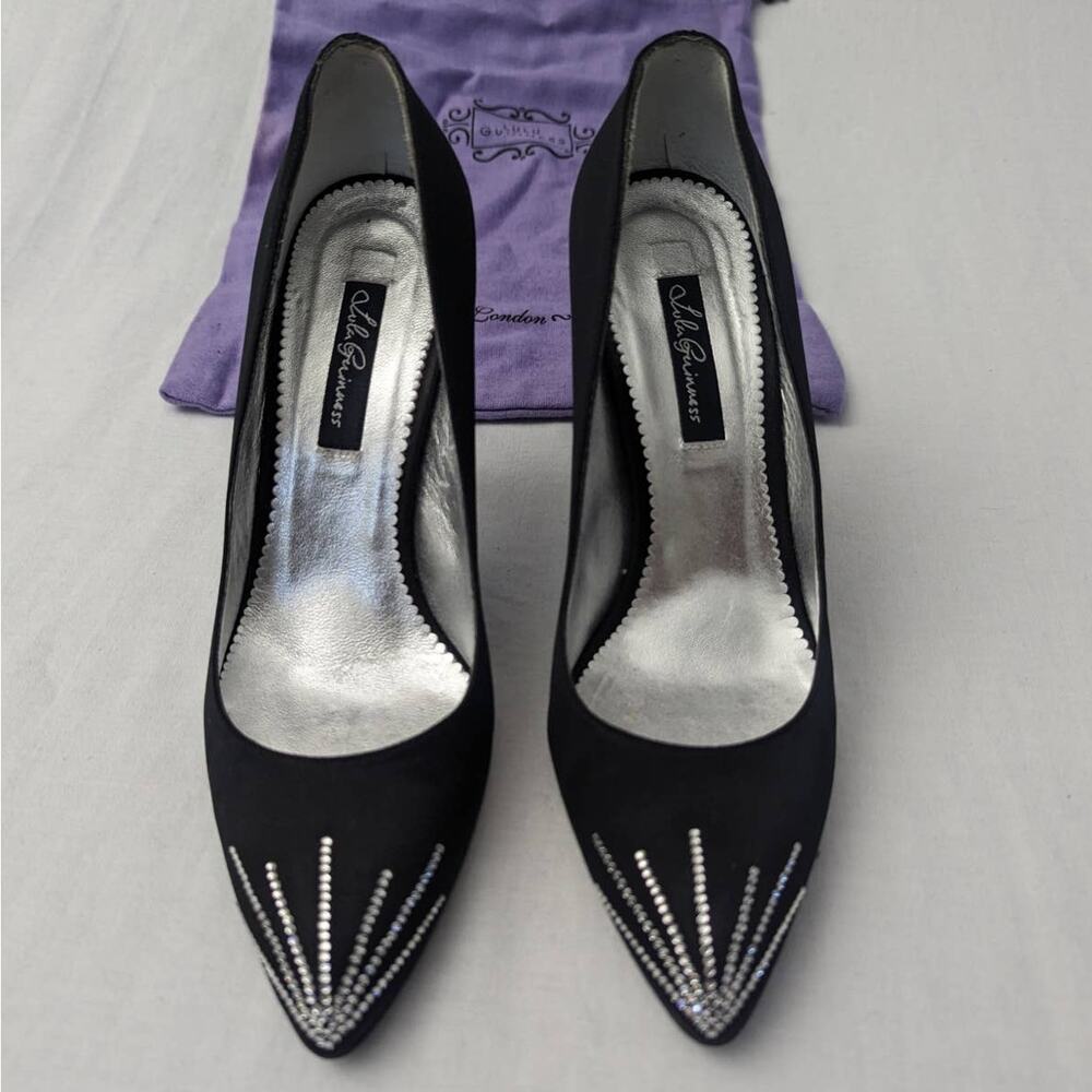 Lulu Guinness Heels Rhinestone Embellished New Years Party Formal Wedding Guest